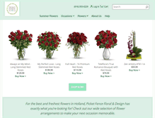 Tablet Screenshot of picketfenceflorals.com